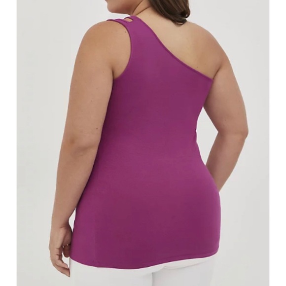 🆕 Berry Foxy One Shoulder Cutout Top 2 2X 18 20 NWT Torrid New! - Picture 3 of 5